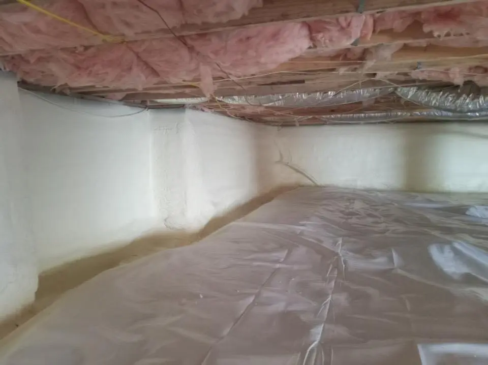 Crawl space encapsulation with closed-cell spray foam for Metal Roof Coating in Southgate